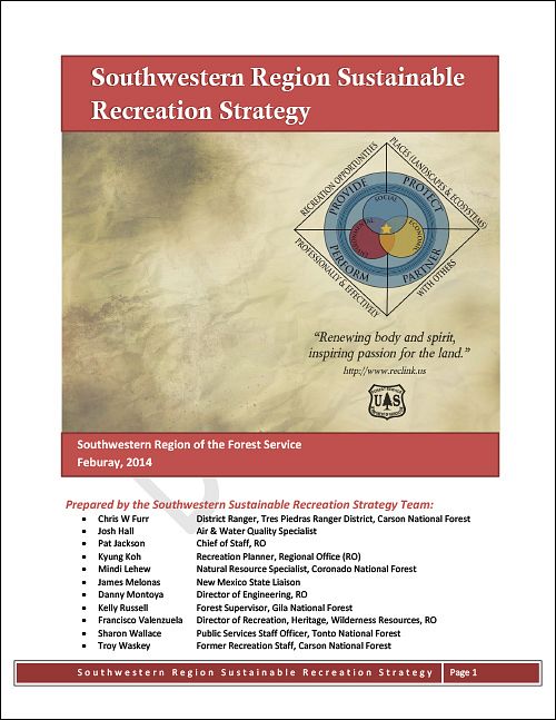 USFS - SOUTHWESTERN REGION (R3) SUSTAINABLE RECREATION STRATEGY
