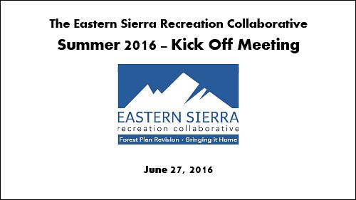 2016 Kick Off Meeting Presentation - June 27