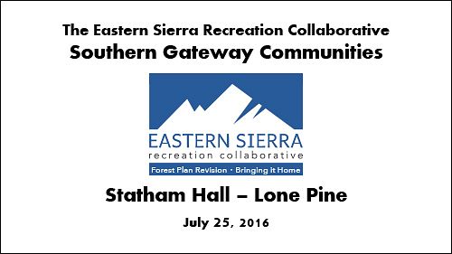 2016 Southern Gateway Communities Presentation - July 25