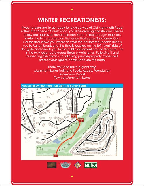 Ranch Road Egress Route Signage