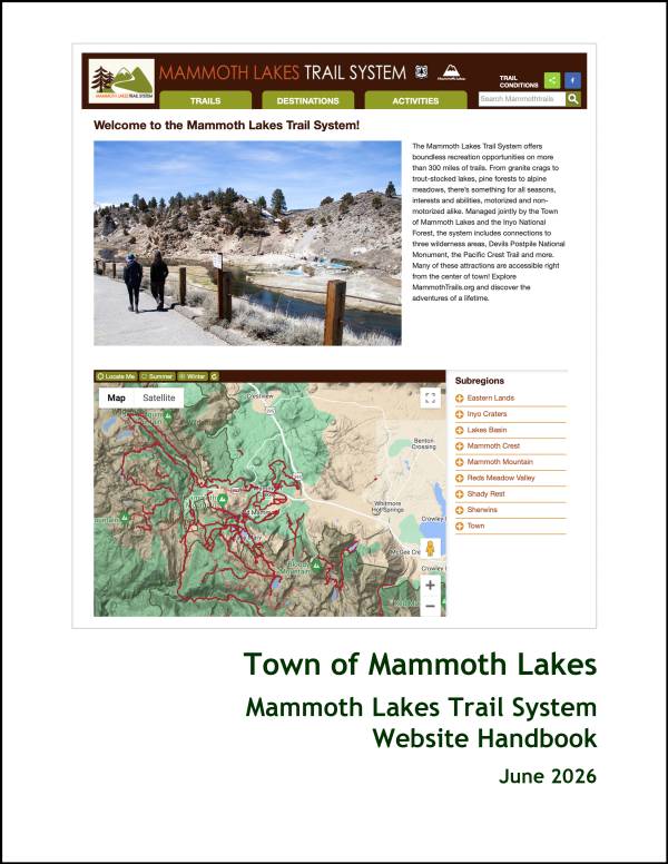 Mammoth Lakes Trail System Website Handbook - 2026