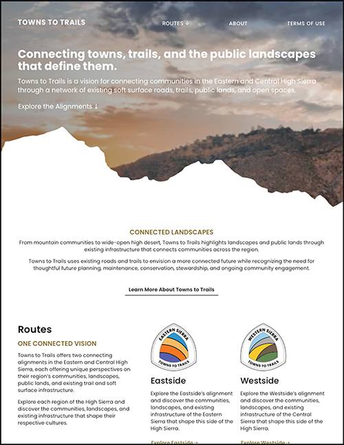 TOWNS TO TRAILS WEBSITE - COMING SOON