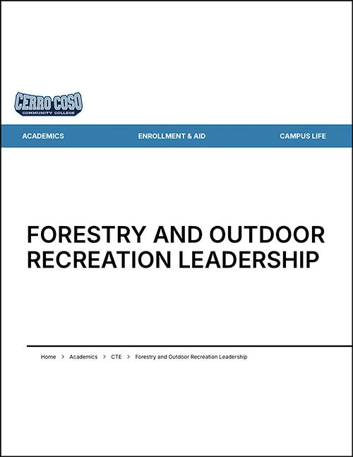 Cerro Coso Outdoor Recreation Leadership