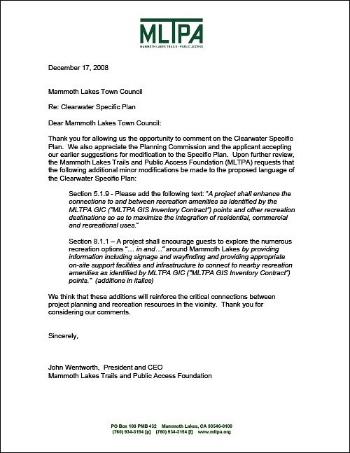MLTPA comments - Clearwater - Dec 17, 2008  (88KB)