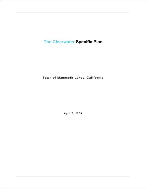 Final Clearwater Specific Plan  (4MB)