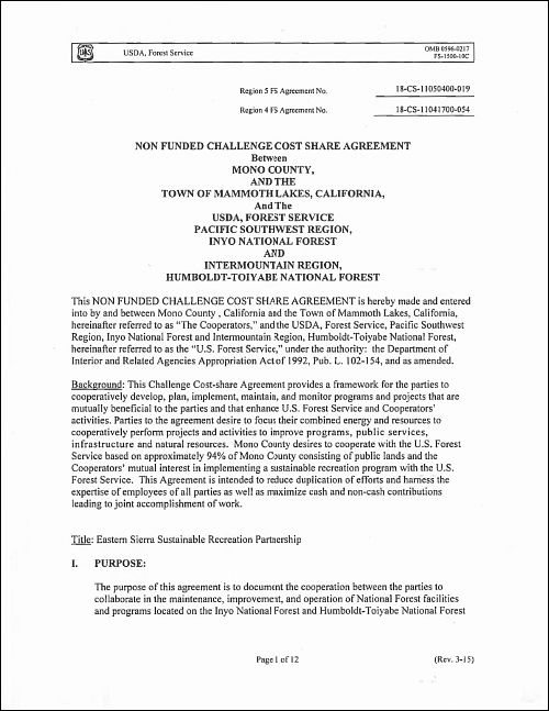 Foundational Agreement – July 2018