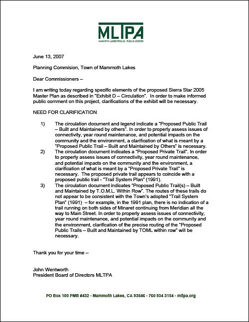 MLTPA comments - Sierra Star NDP - June 13, 2007  (2MB)