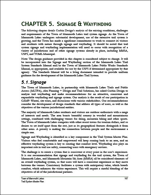 Trail System Master Plan (2011)  - “Signage and Wayfinding”