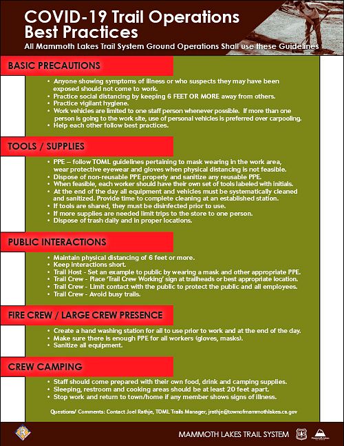 COVID-19 Best Practices for Trail Hosts